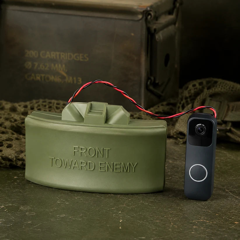 Tactical Mine-Style Doorbell Decor