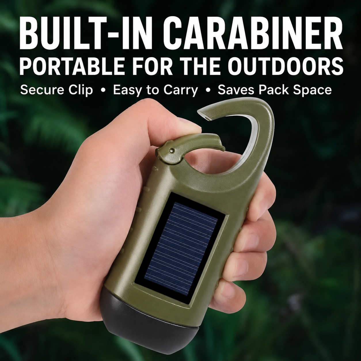 Emergency Solar Hand-Crank Flashlight with Power Bank