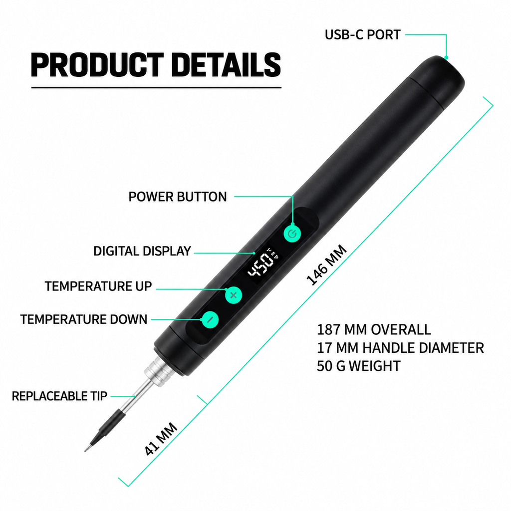 Cordless Digital Soldering Iron Kit