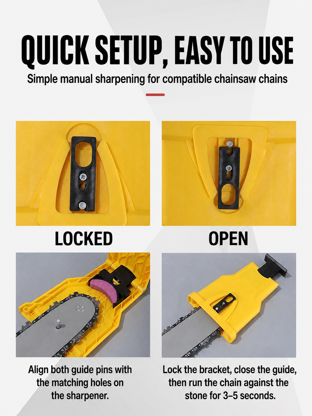 Manual Chainsaw Chain Sharpener