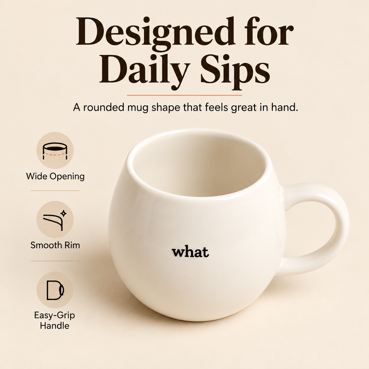 Funny “What” Ceramic Coffee Mug