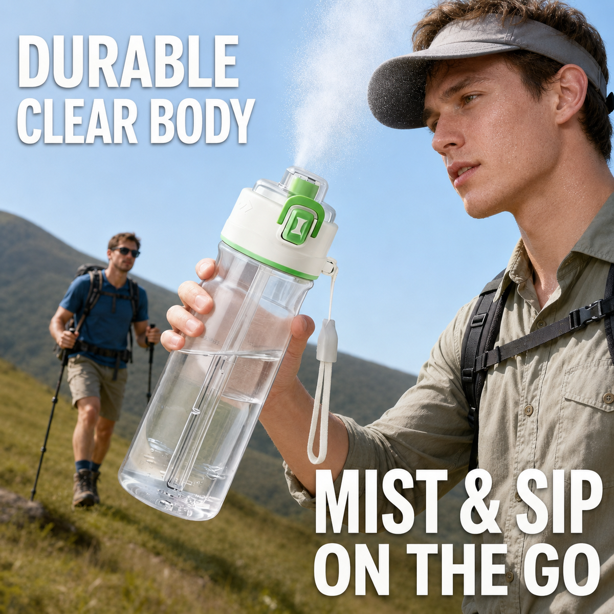 2-in-1 Mist Spray Sports Bottle