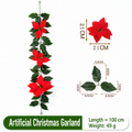Christmas Poinsettia Garland Decoration
