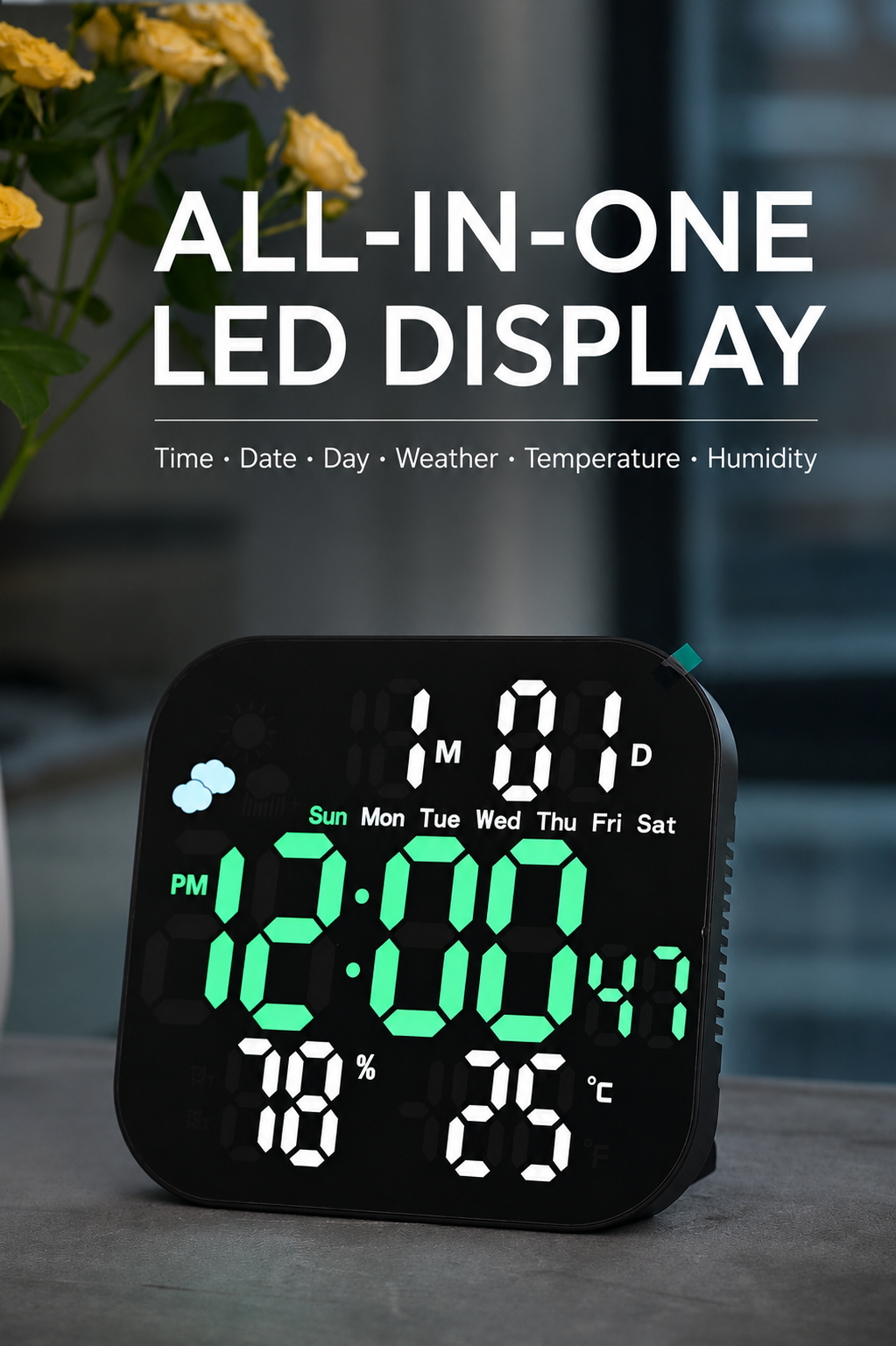 All-in-One LED Weather Clock