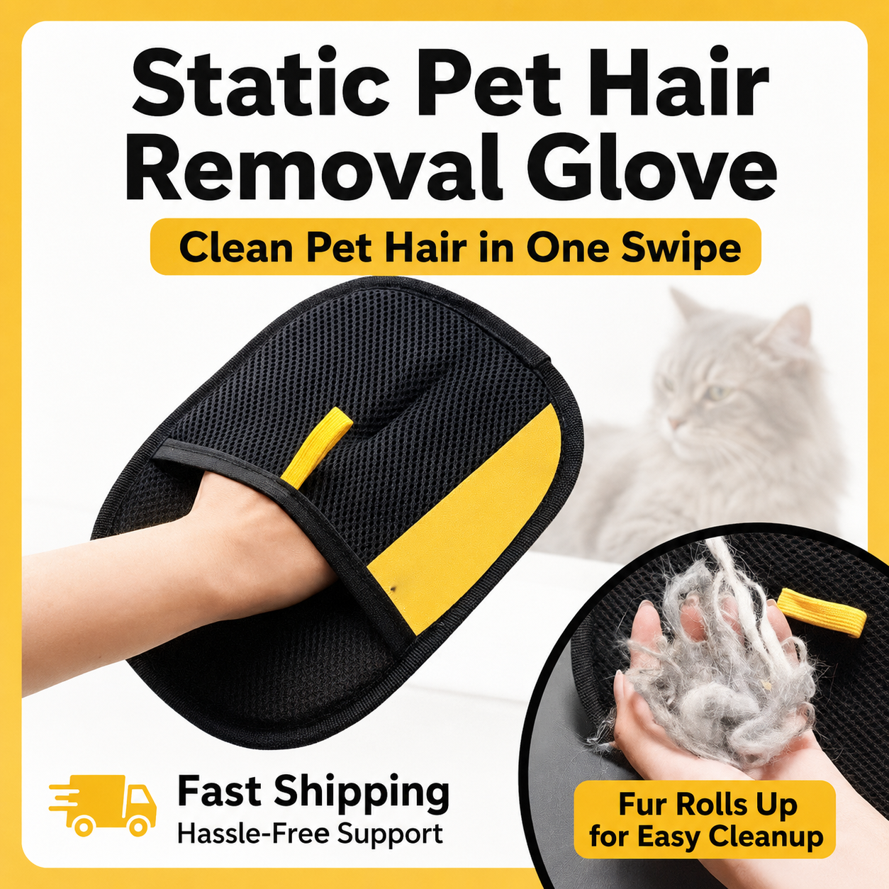 Static Pet Hair Removal Glove
