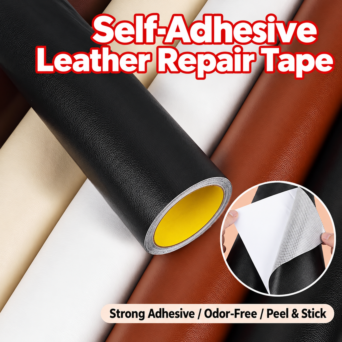 Peel-and-Stick Leather Repair Tape for Furniture
