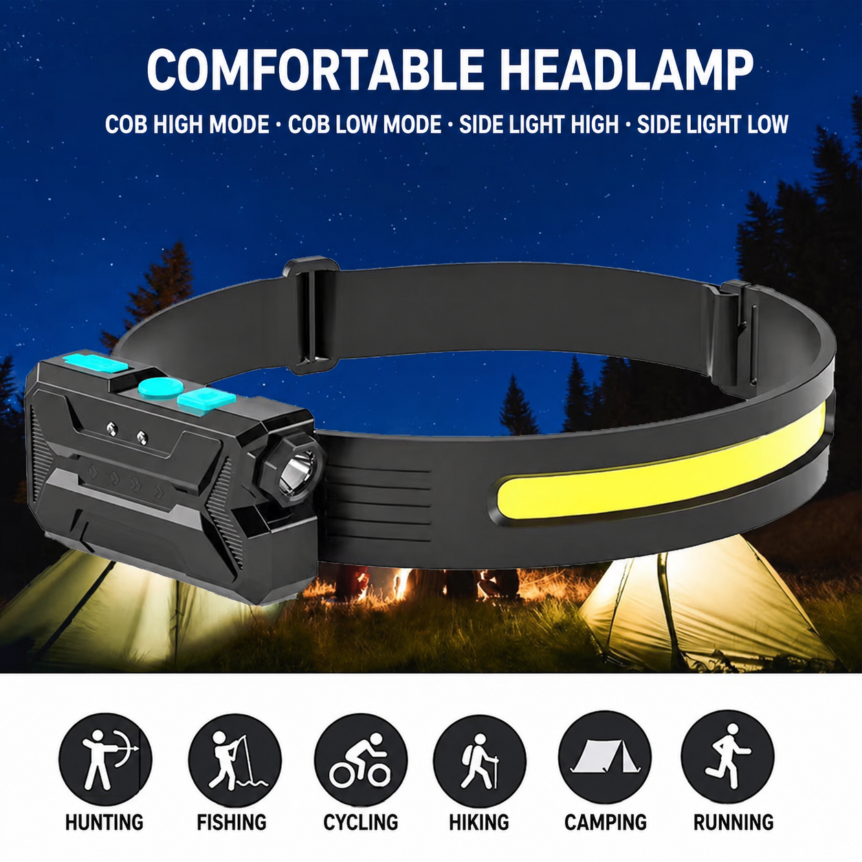 Outdoor Night Fishing and Running Motion-Sensor Light