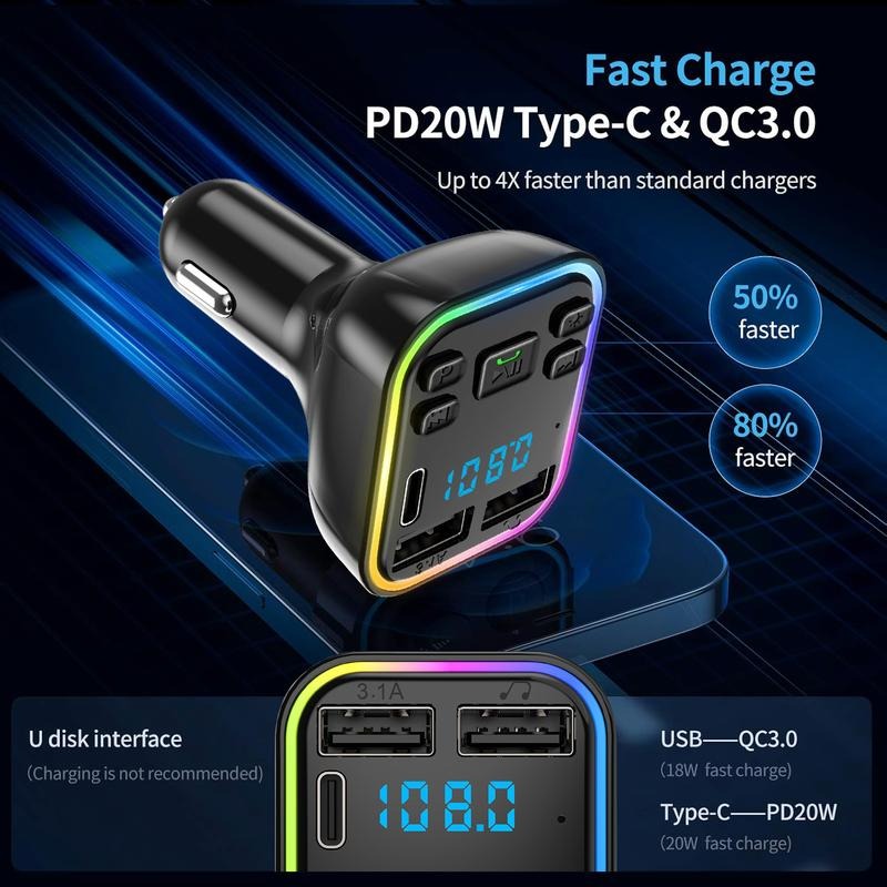 Car Bluetooth MP3 Player – Wireless FM Transmitter