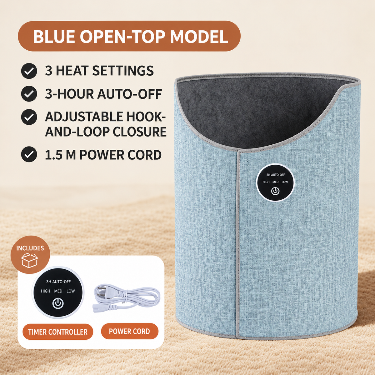 Adjustable Wraparound Electric Heat Sleeve