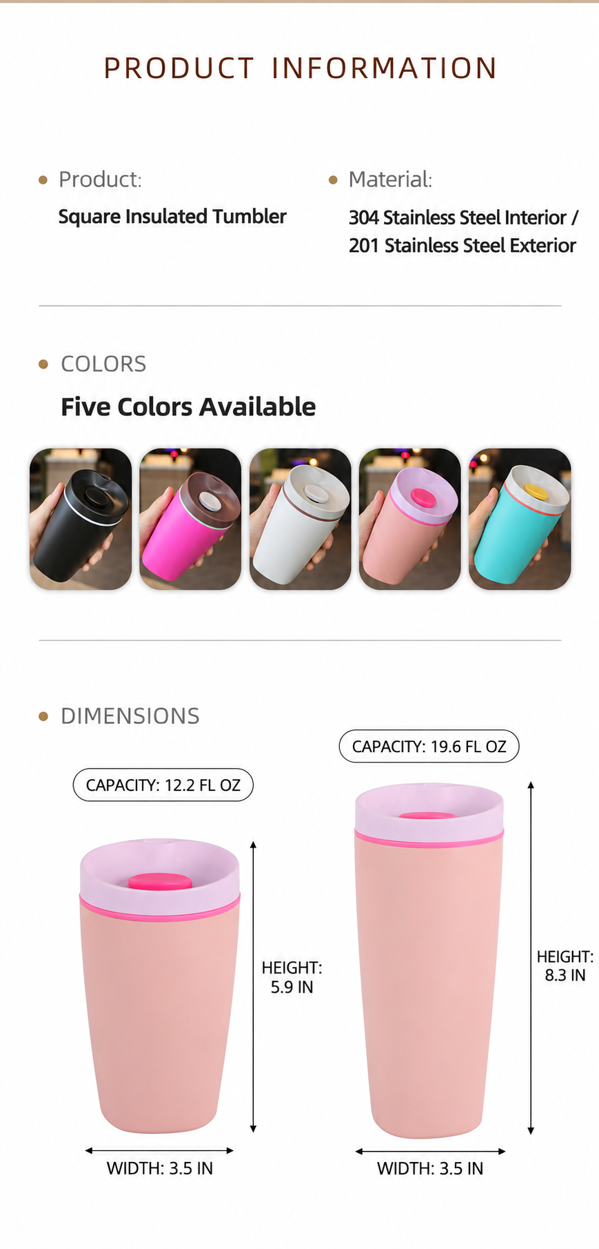 Insulated Stainless Steel Tumbler