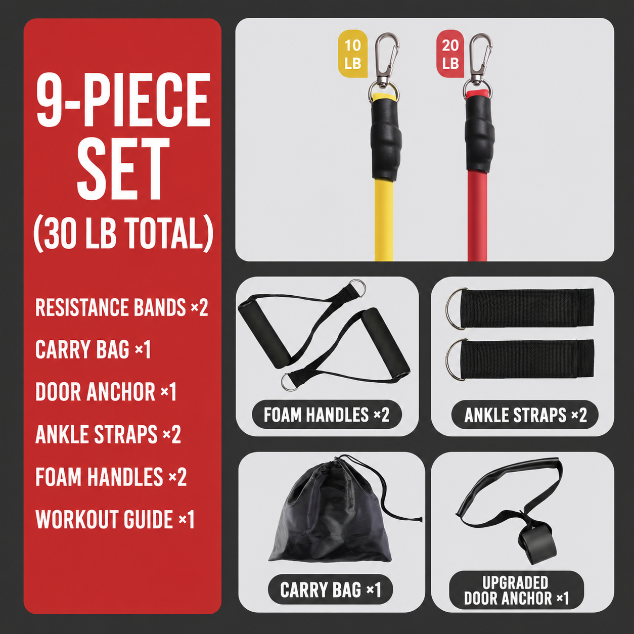 Full-Body Resistance Band Training Set