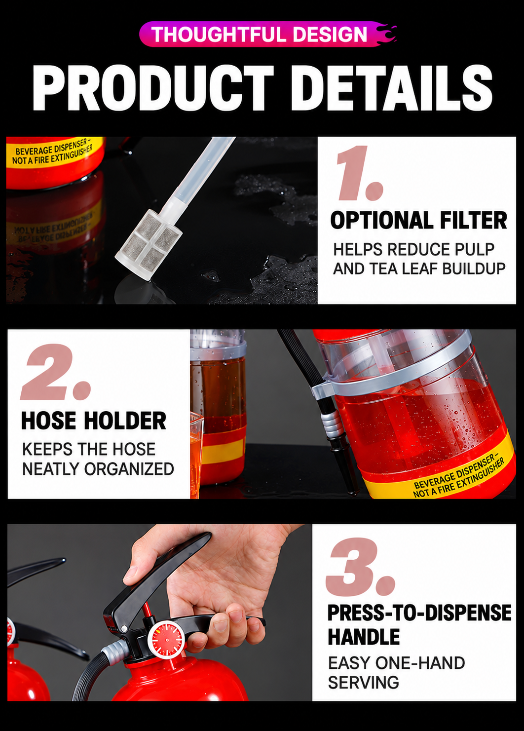 Fire Extinguisher Drink Dispenser