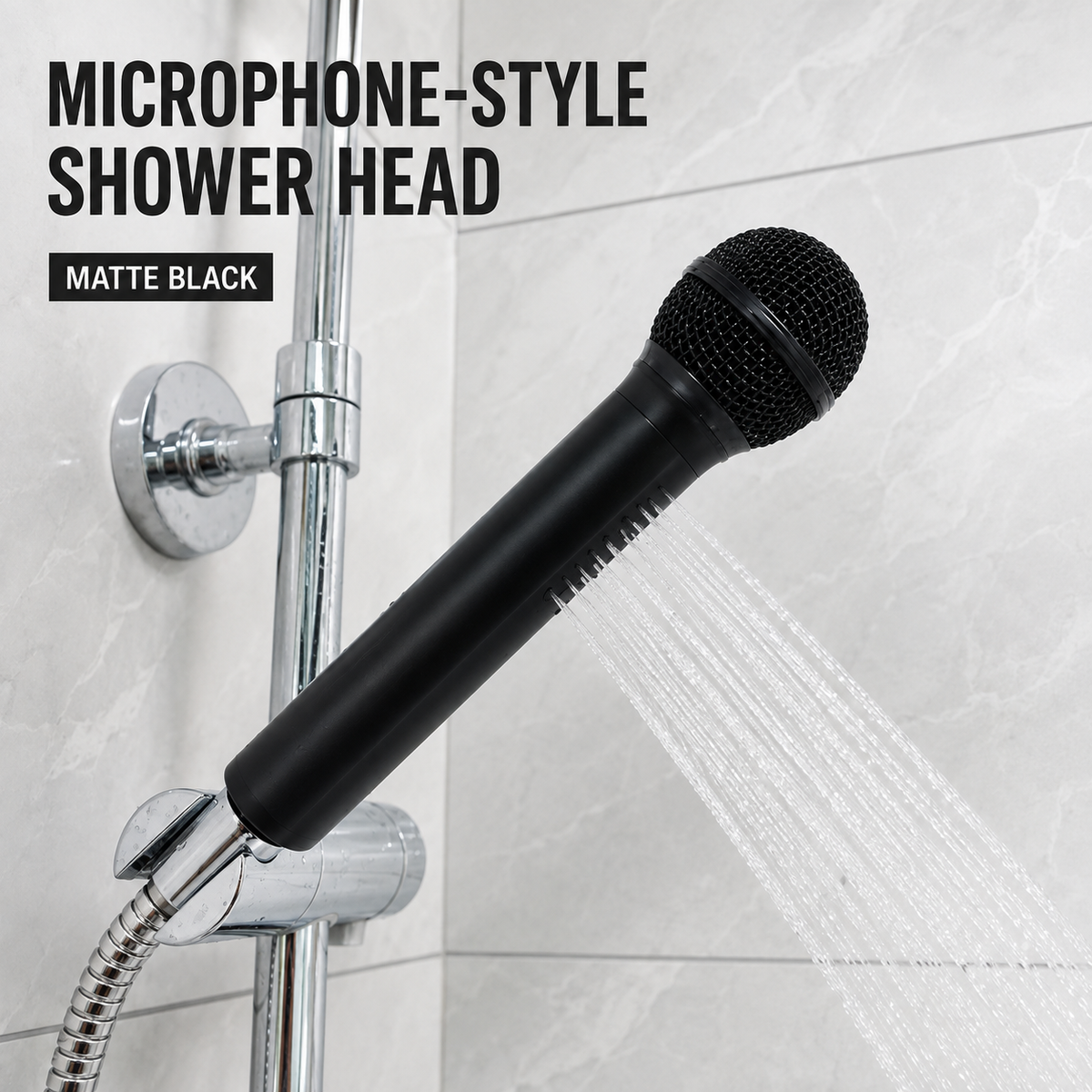 Microphone-Style Handheld Shower Head