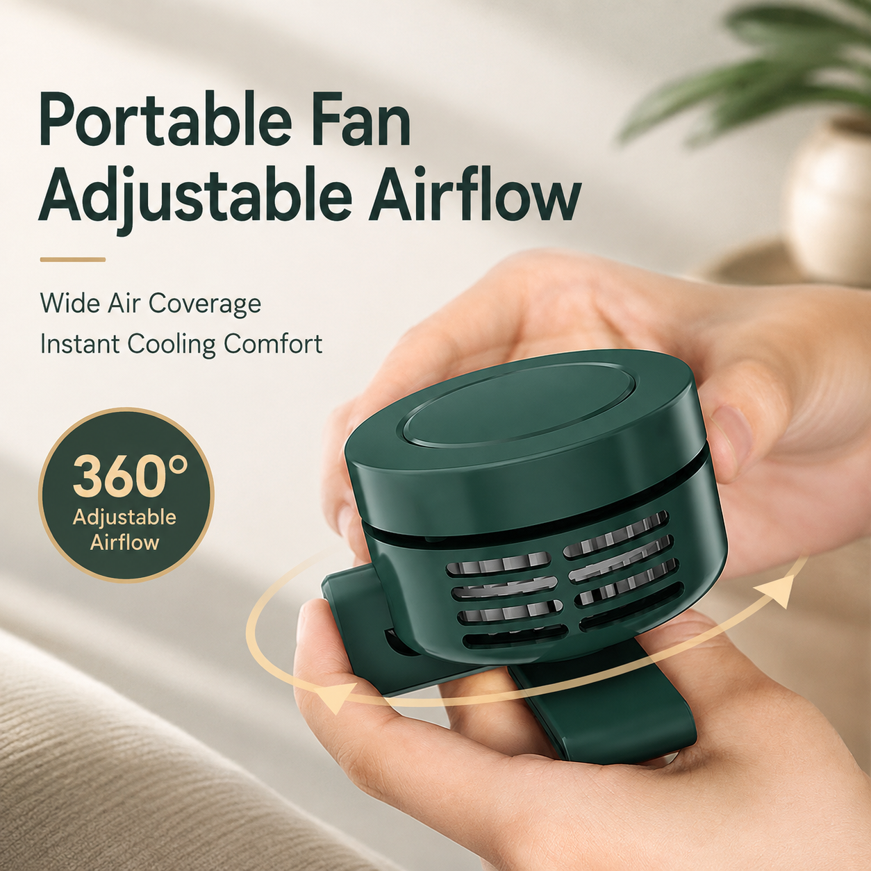 Portable 360° Wearable Cooling Fan