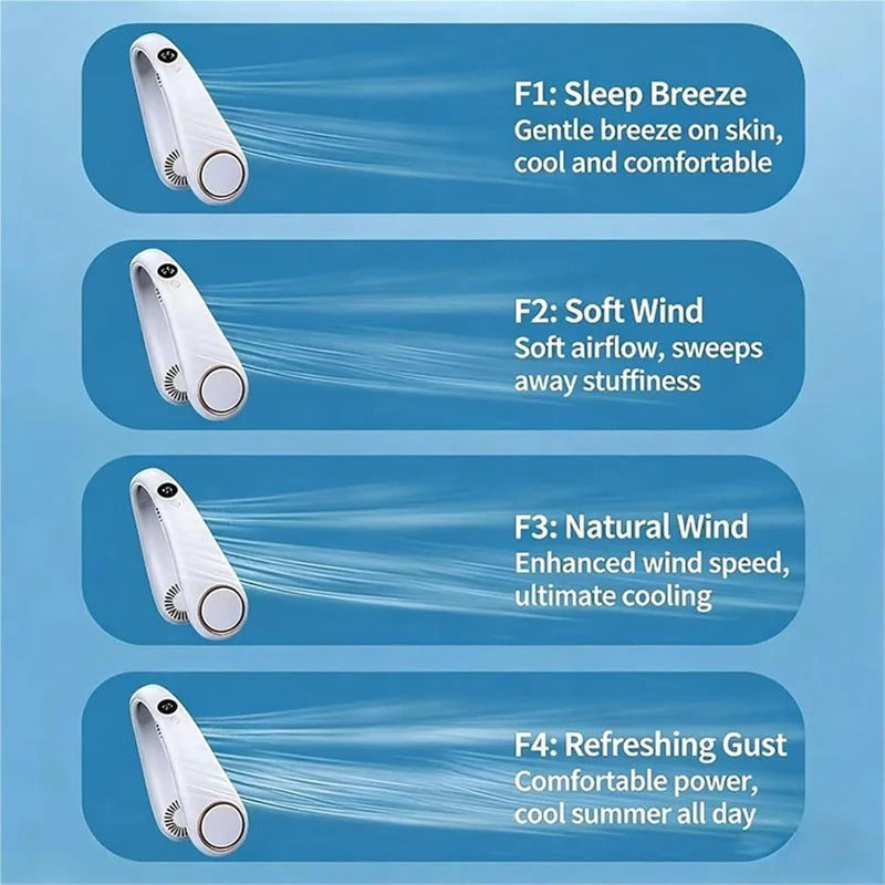360° Bladeless Wearable Neck Fan