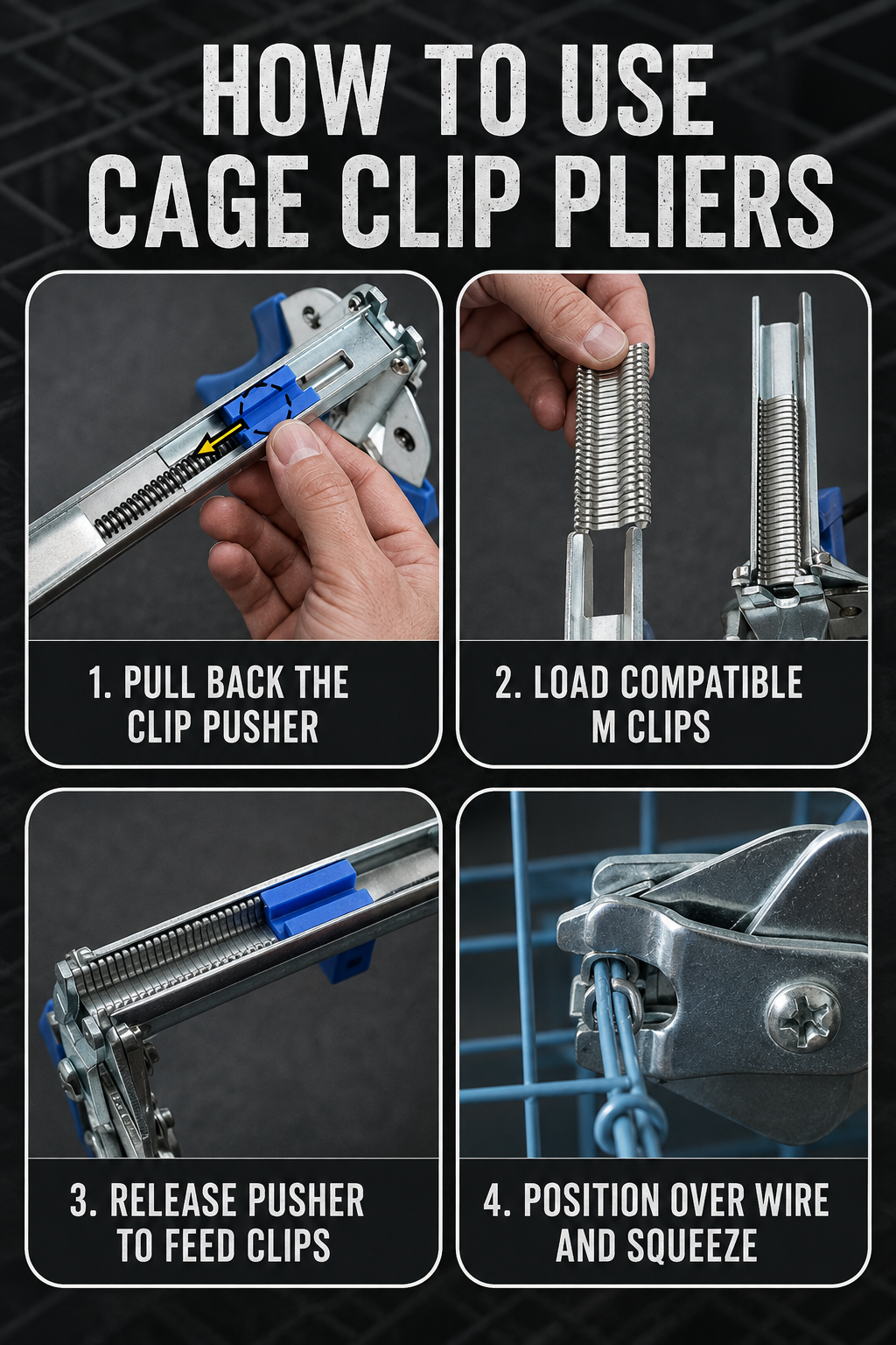 Cage Clip Pliers with M Clips
