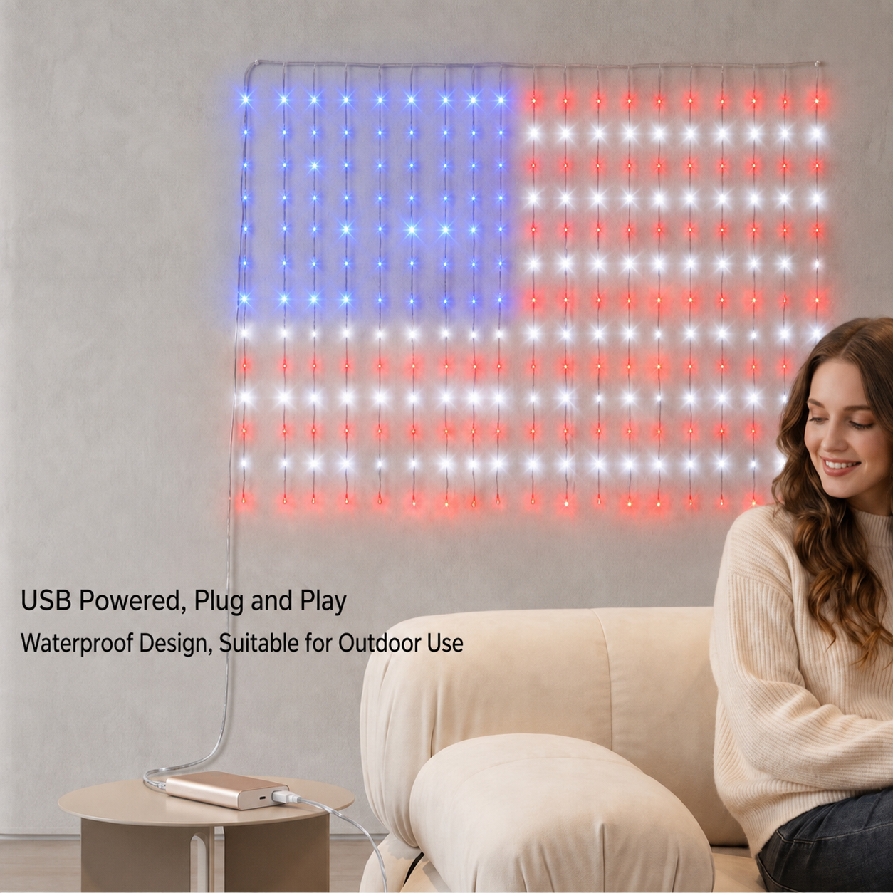 Flag LED Curtain Lights