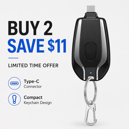 Mini Keychain Power Bank with High Capacity