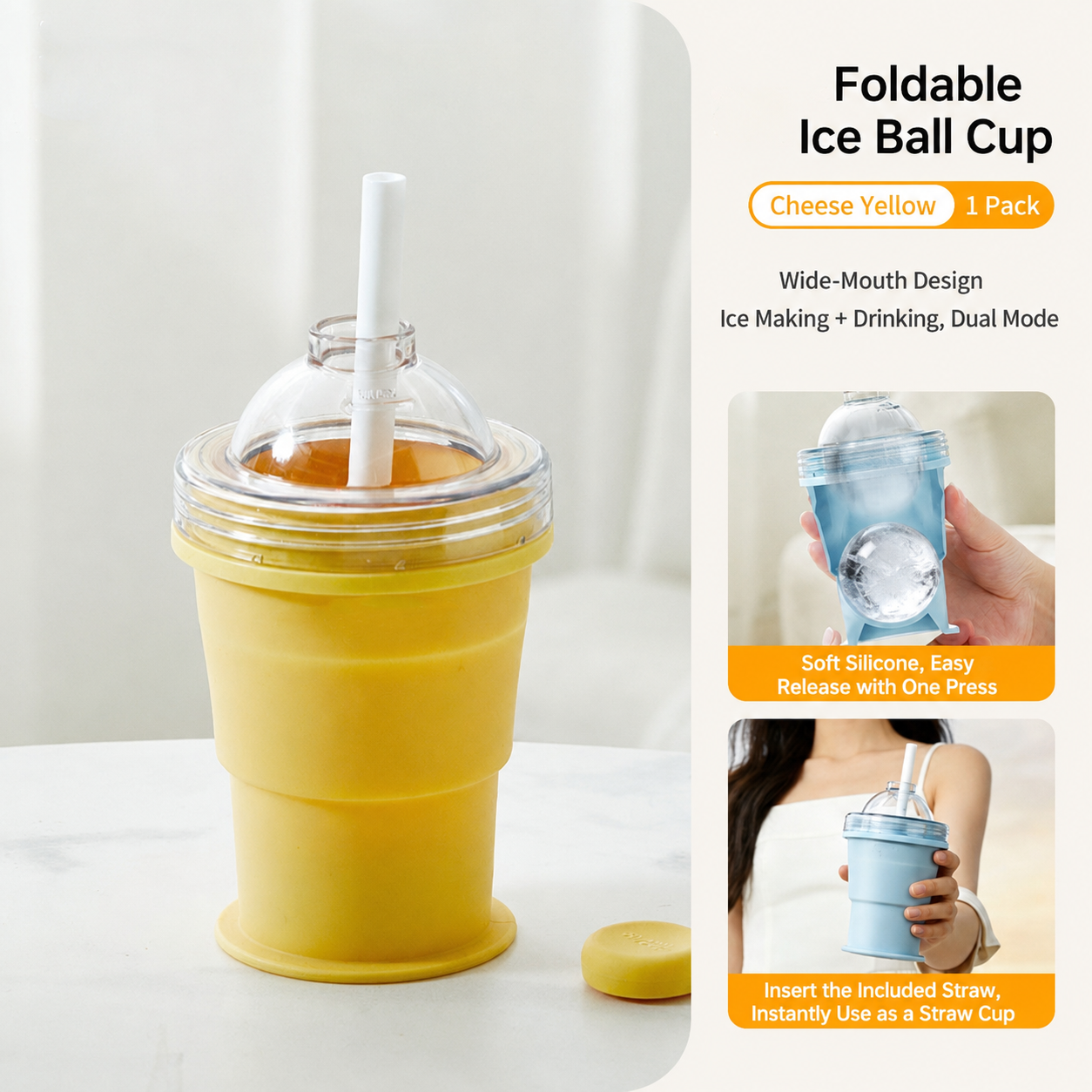 Portable Collapsible Ice Ball Maker
