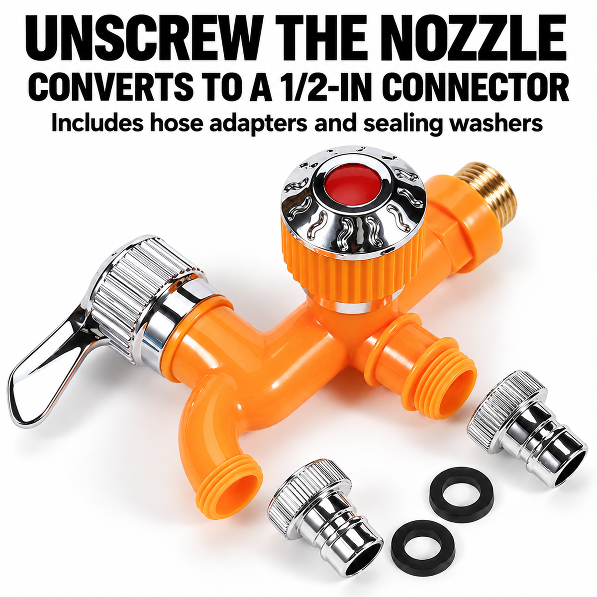 Dual-Outlet Garden Hose Faucet