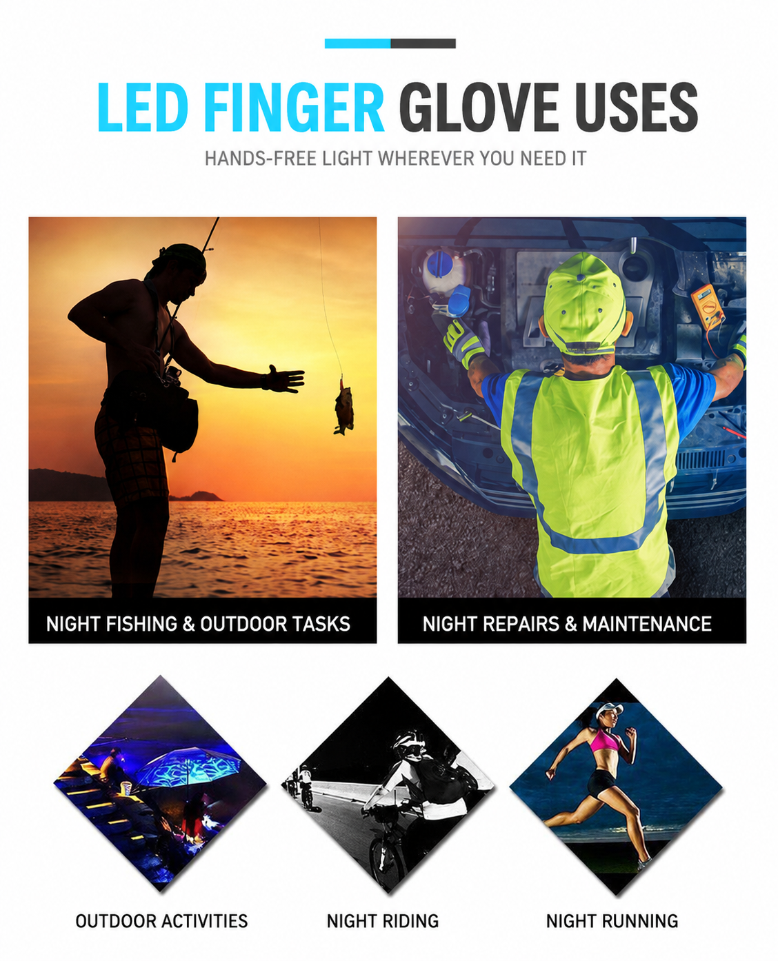 LED Finger Light Gloves