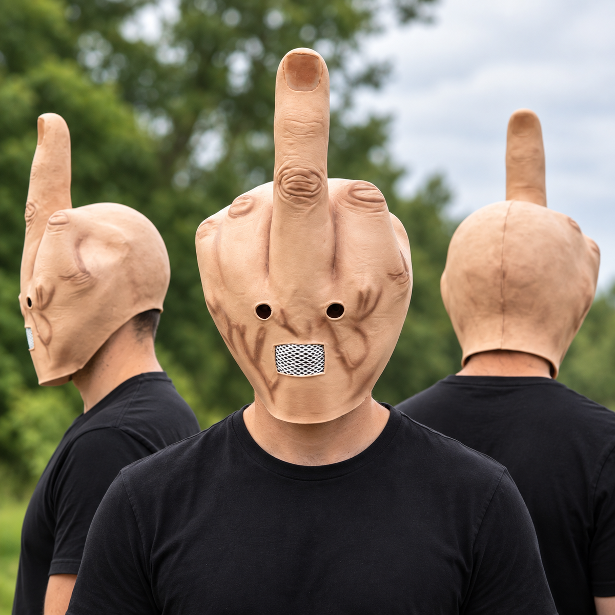 Middle Finger Hand Costume Mask