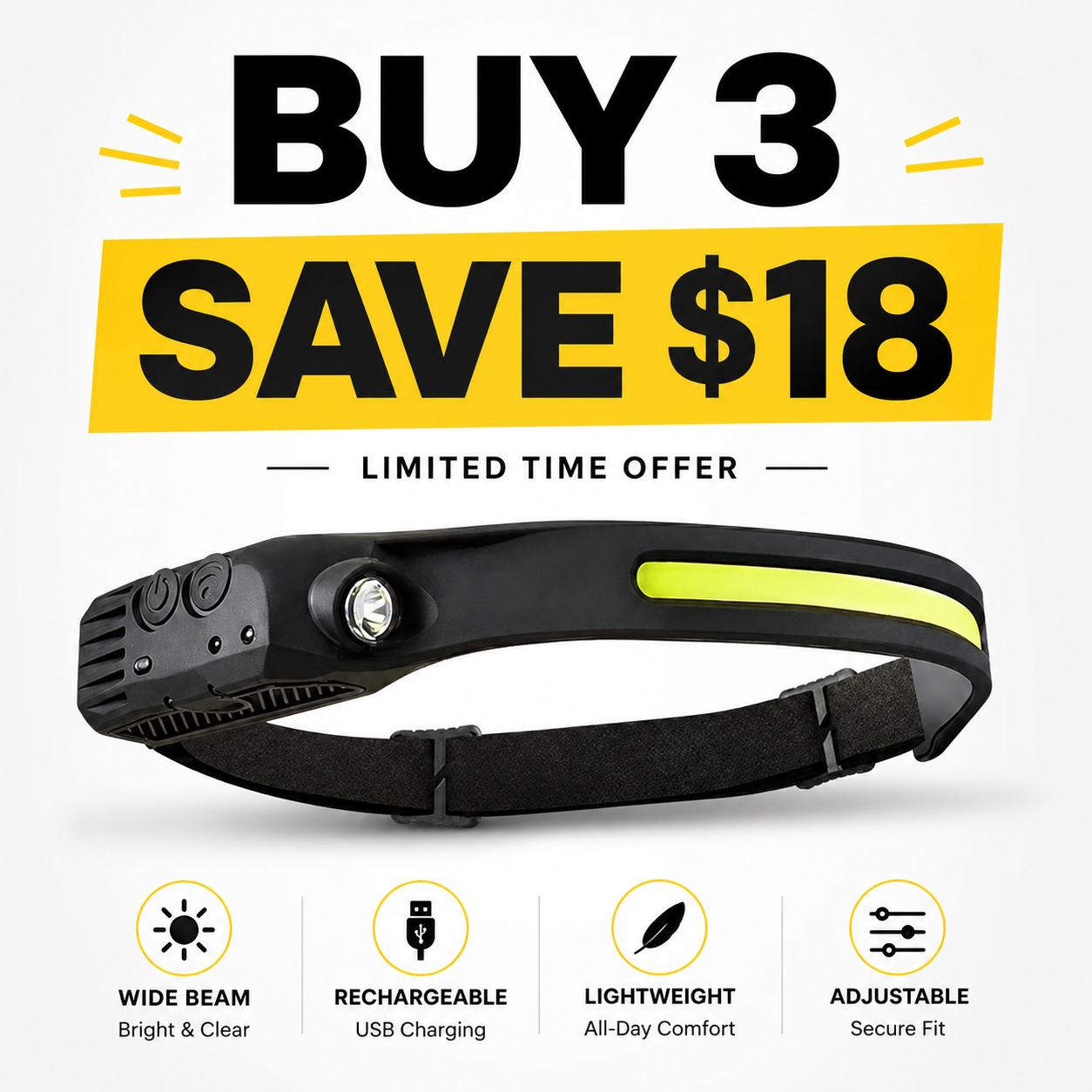 Outdoor Night Fishing and Running Motion-Sensor Light