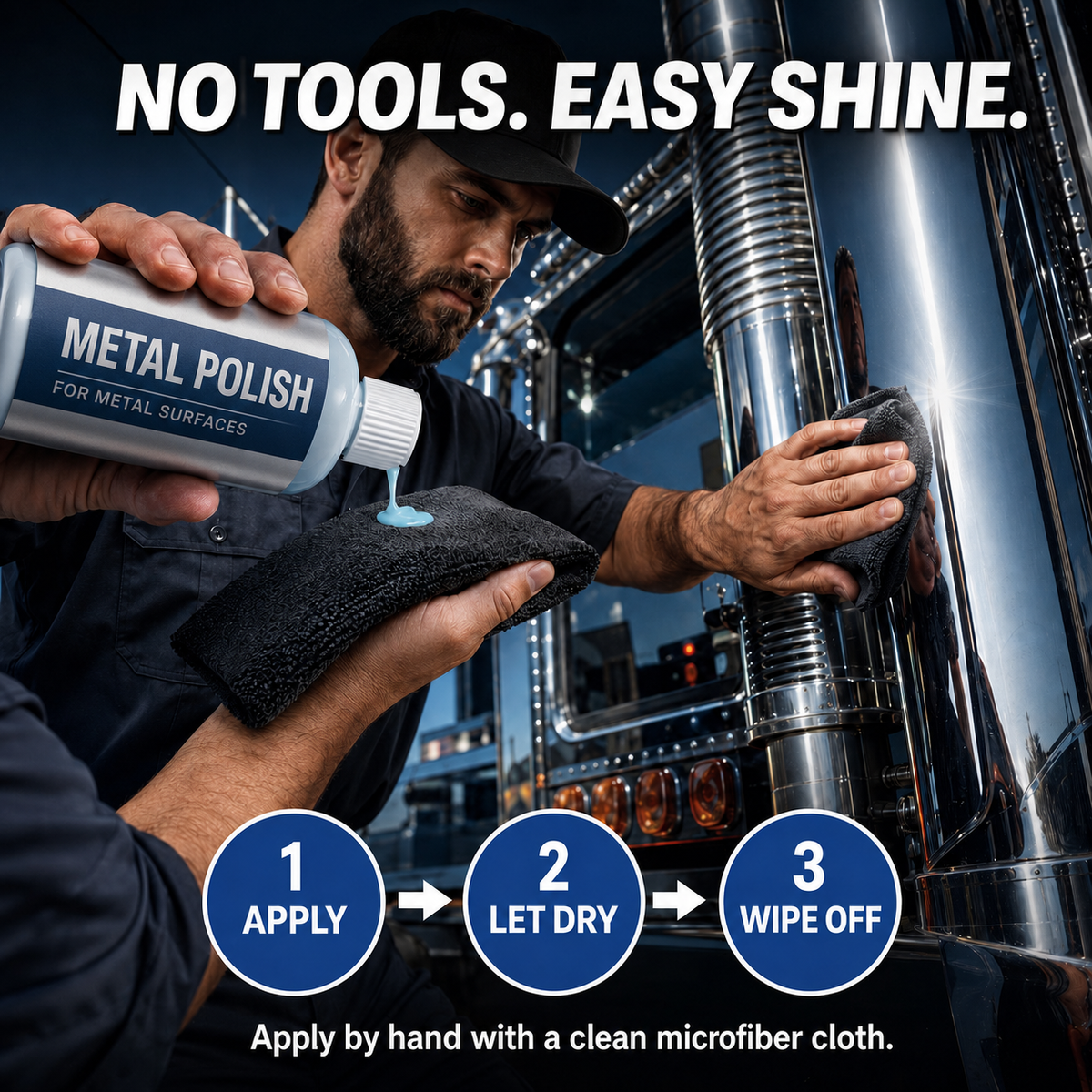 Easy-Wipe Metal Surface Polish