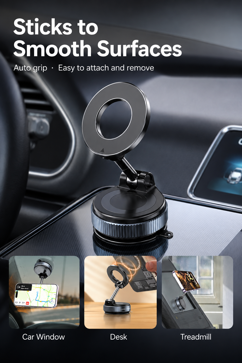 Dual-Grip Magnetic Phone Mount