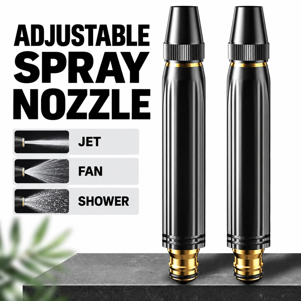 Adjustable Garden Hose Nozzle Kit
