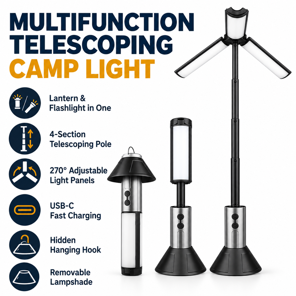 Rechargeable Telescopic Camping Light