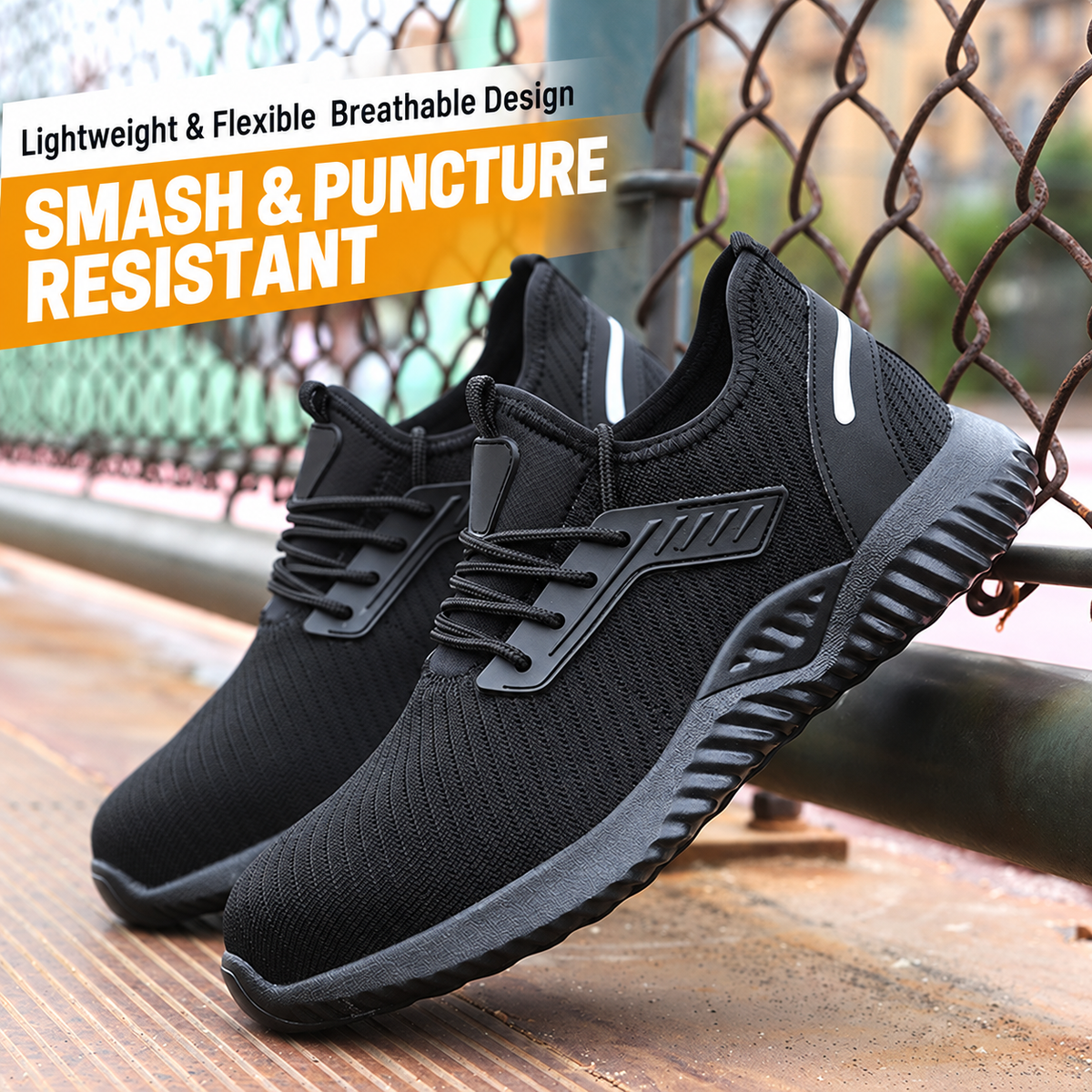 Steel Toe Puncture-Resistant Work Shoes