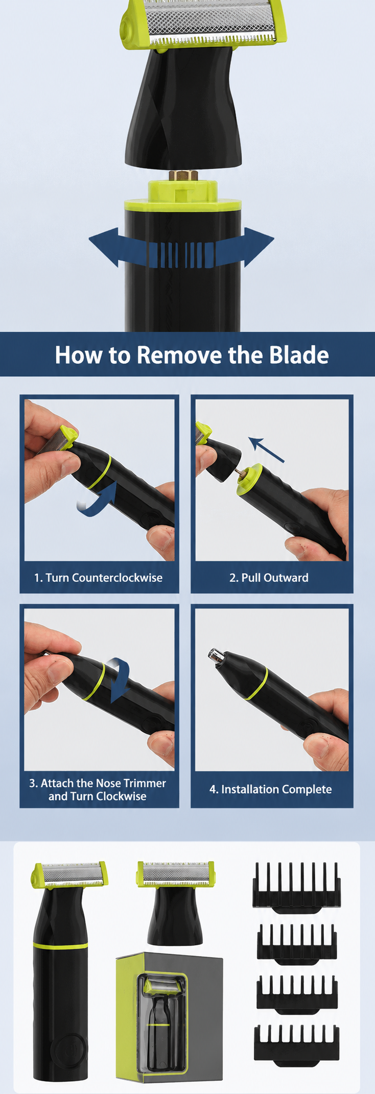 2-In-1 Waterproof Body Groomer