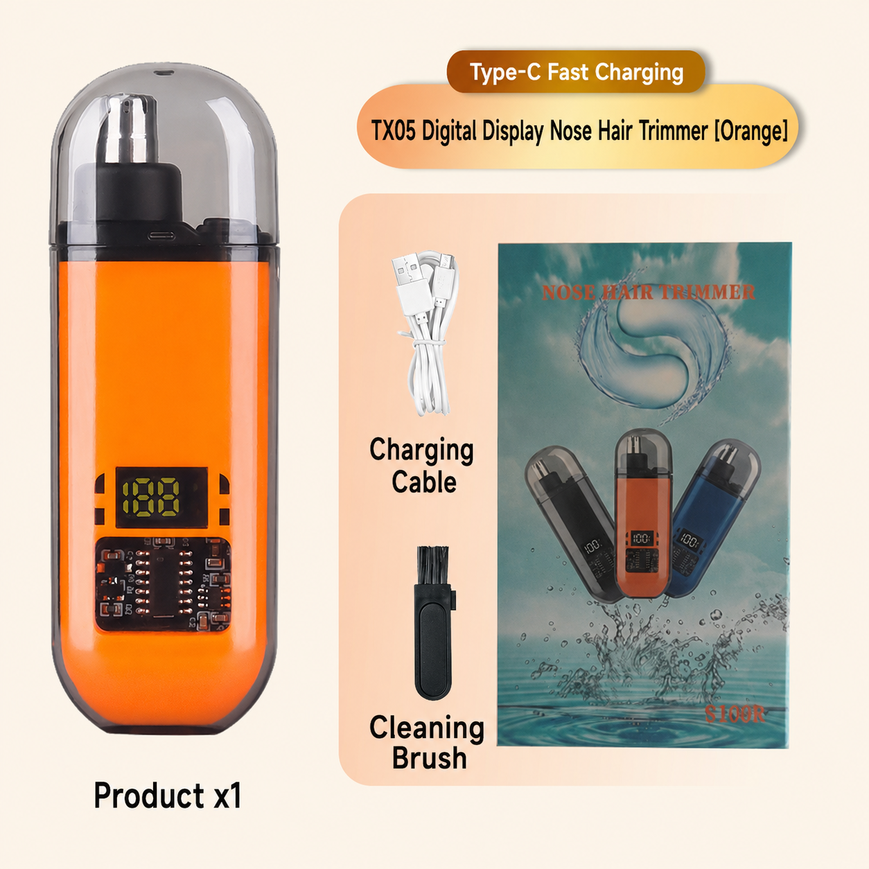Electric nose hair trimmer