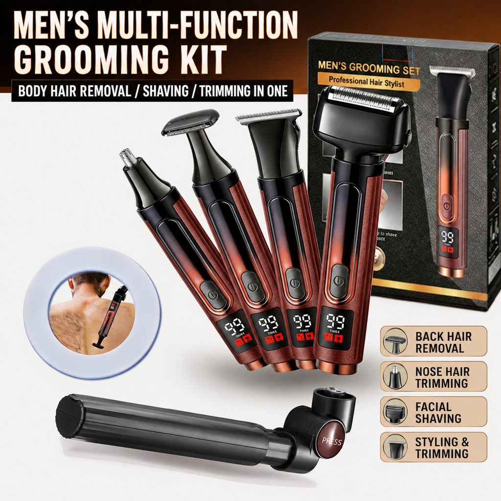 Men's 5-in-1 Rechargeable All-Over Grooming Kit