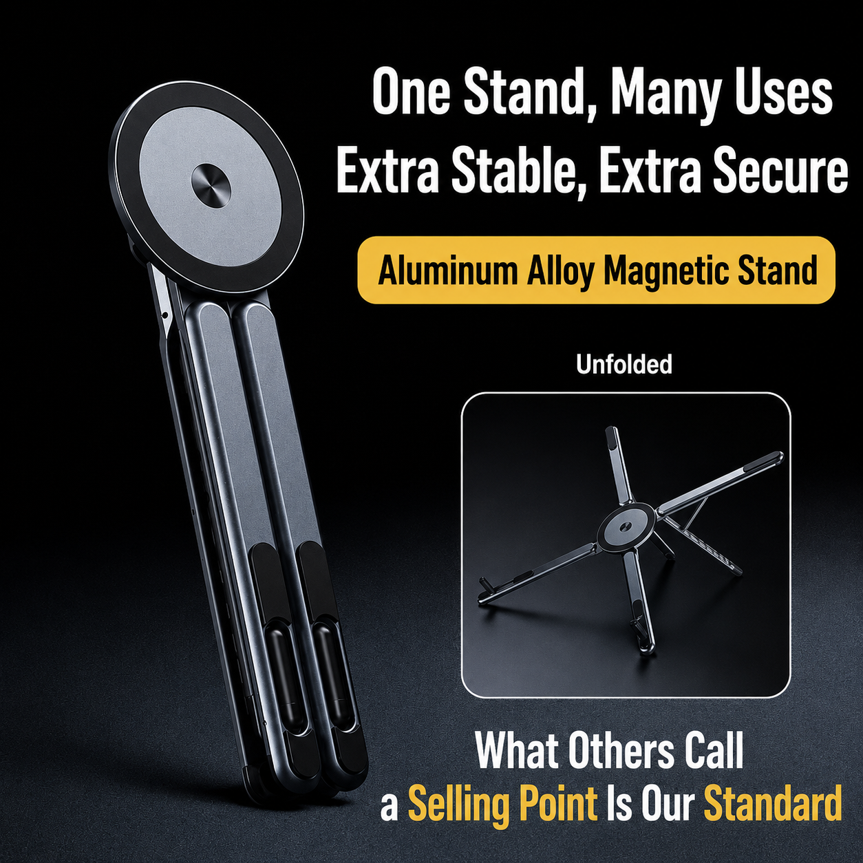 Foldable Magnetic Multi-Device Stand
