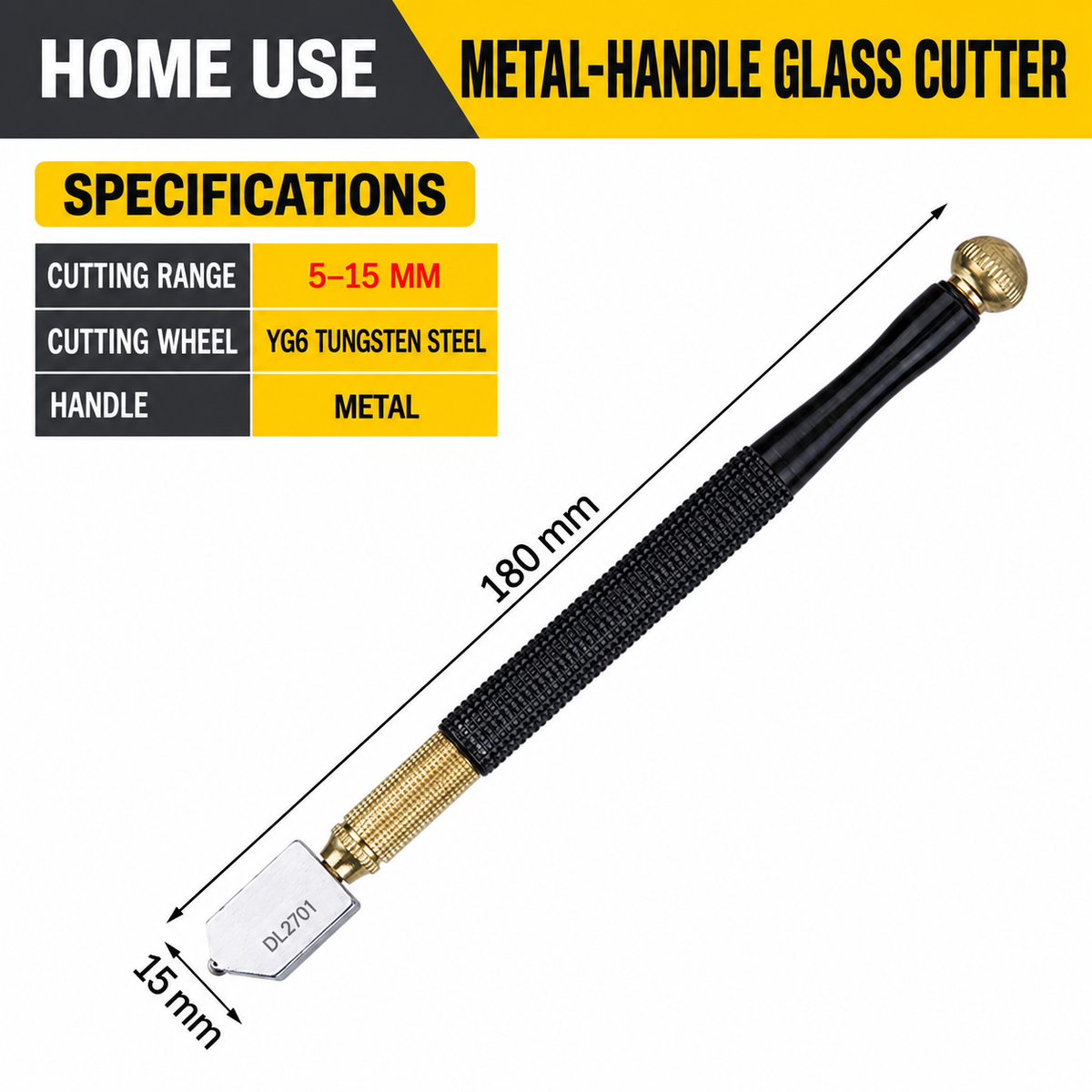 Tungsten Wheel Glass Cutter