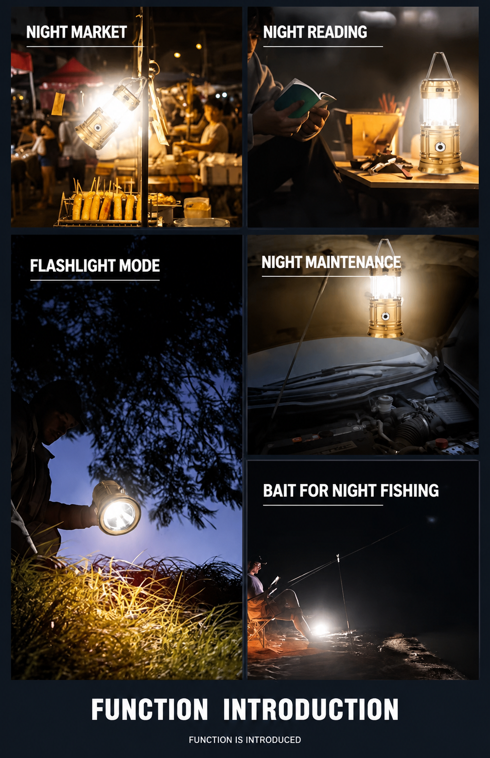 4-in-1 Solar Camping Lantern