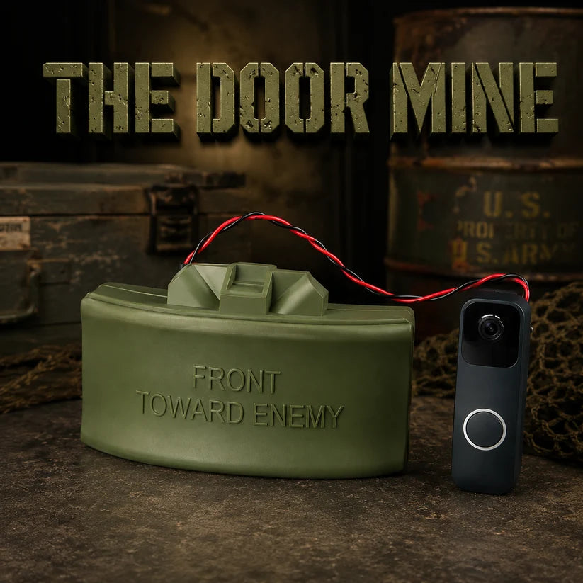 Tactical Mine-Style Doorbell Decor