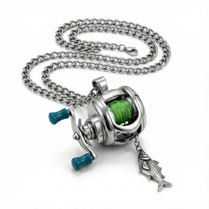 A necklace that is both wearable and playable.