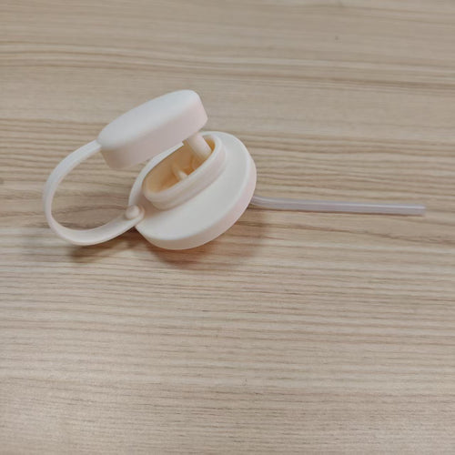 Spill-proof lid and straw