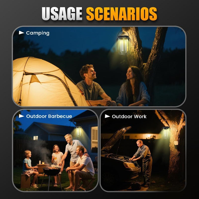Solar USB Flame Camping Lantern