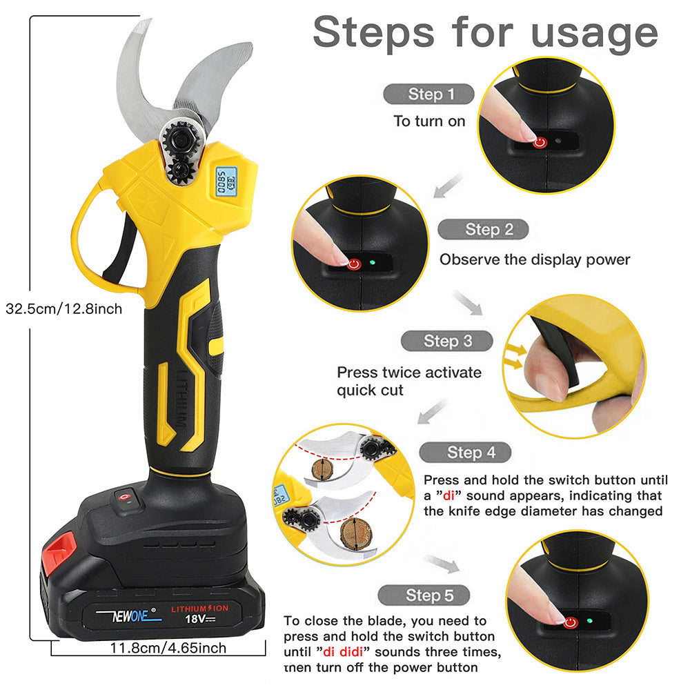 18V Cordless Electric Pruning Shears