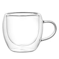 Double Wall Glass Coffee Cups with Handles