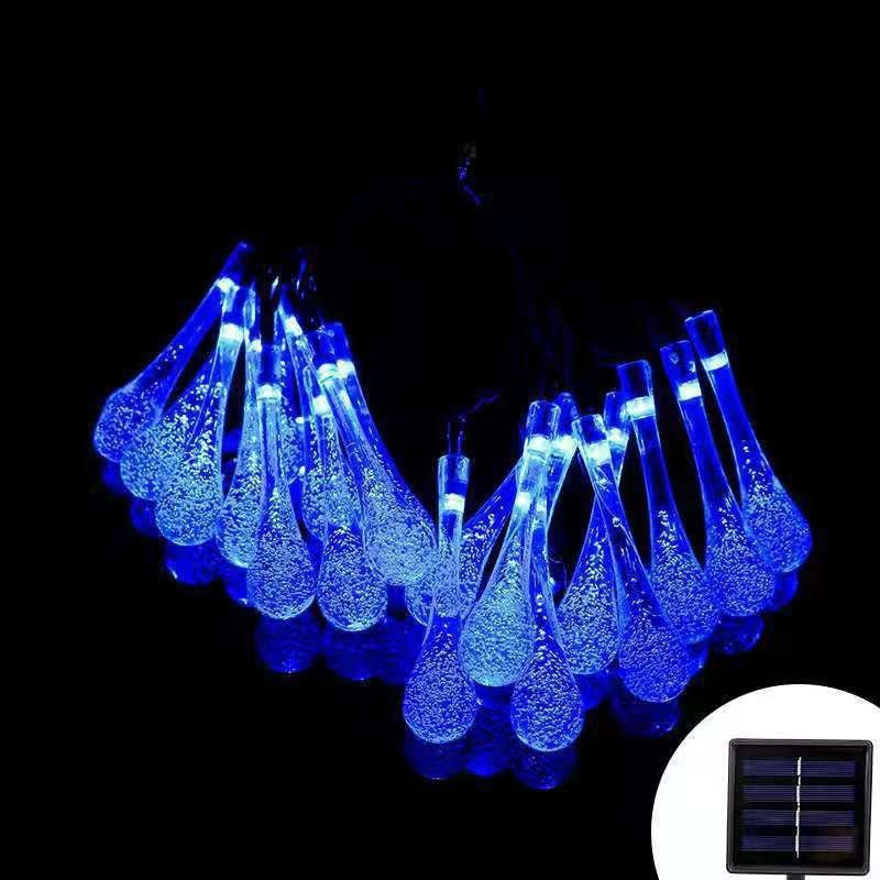 Solar Raindrop String Lights