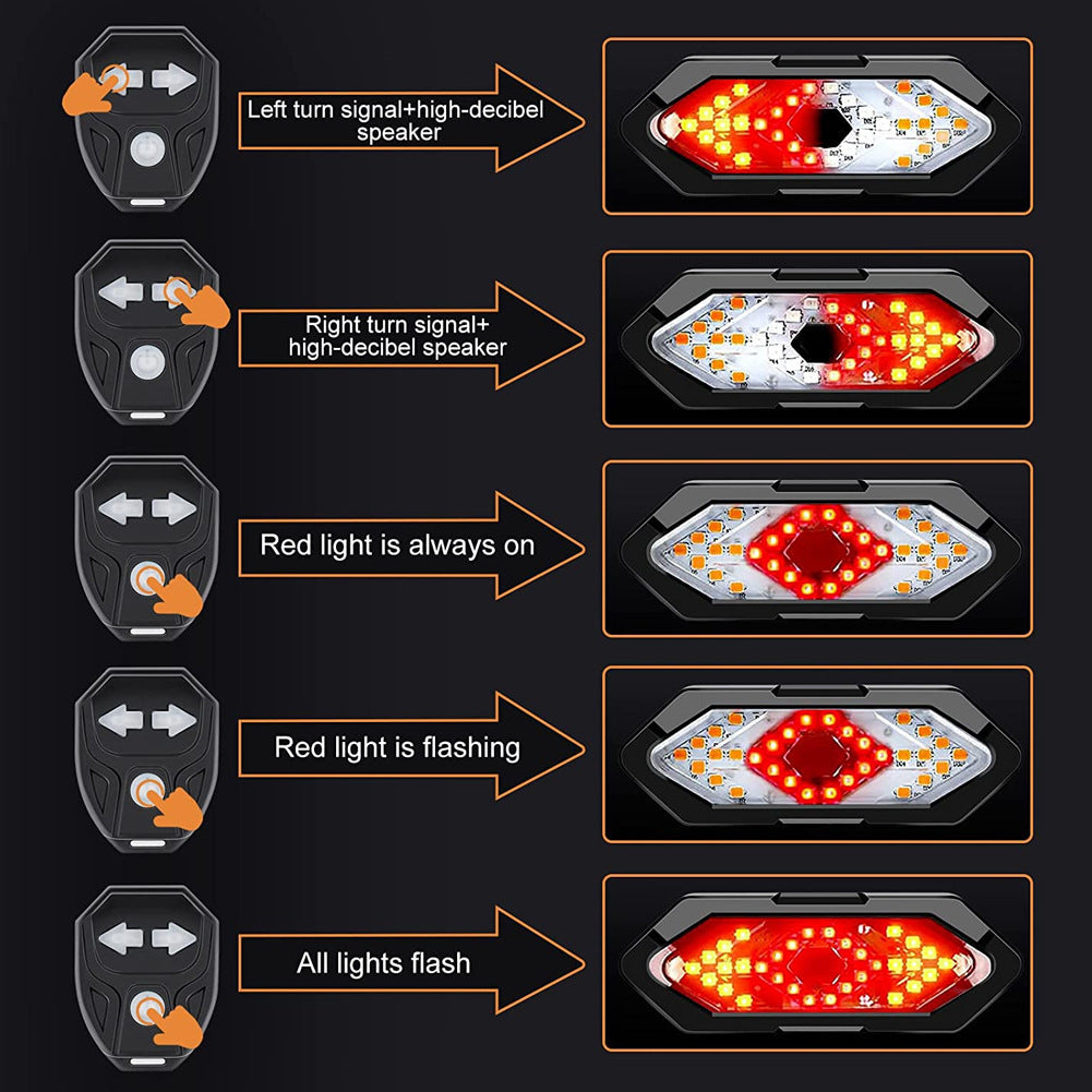 USB Rechargeable Bike Turn Signal Light