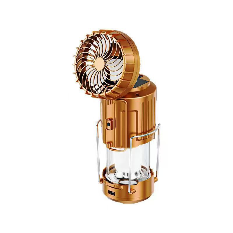 3-in-1 Solar Rechargeable Camping Fan & LED Lantern
