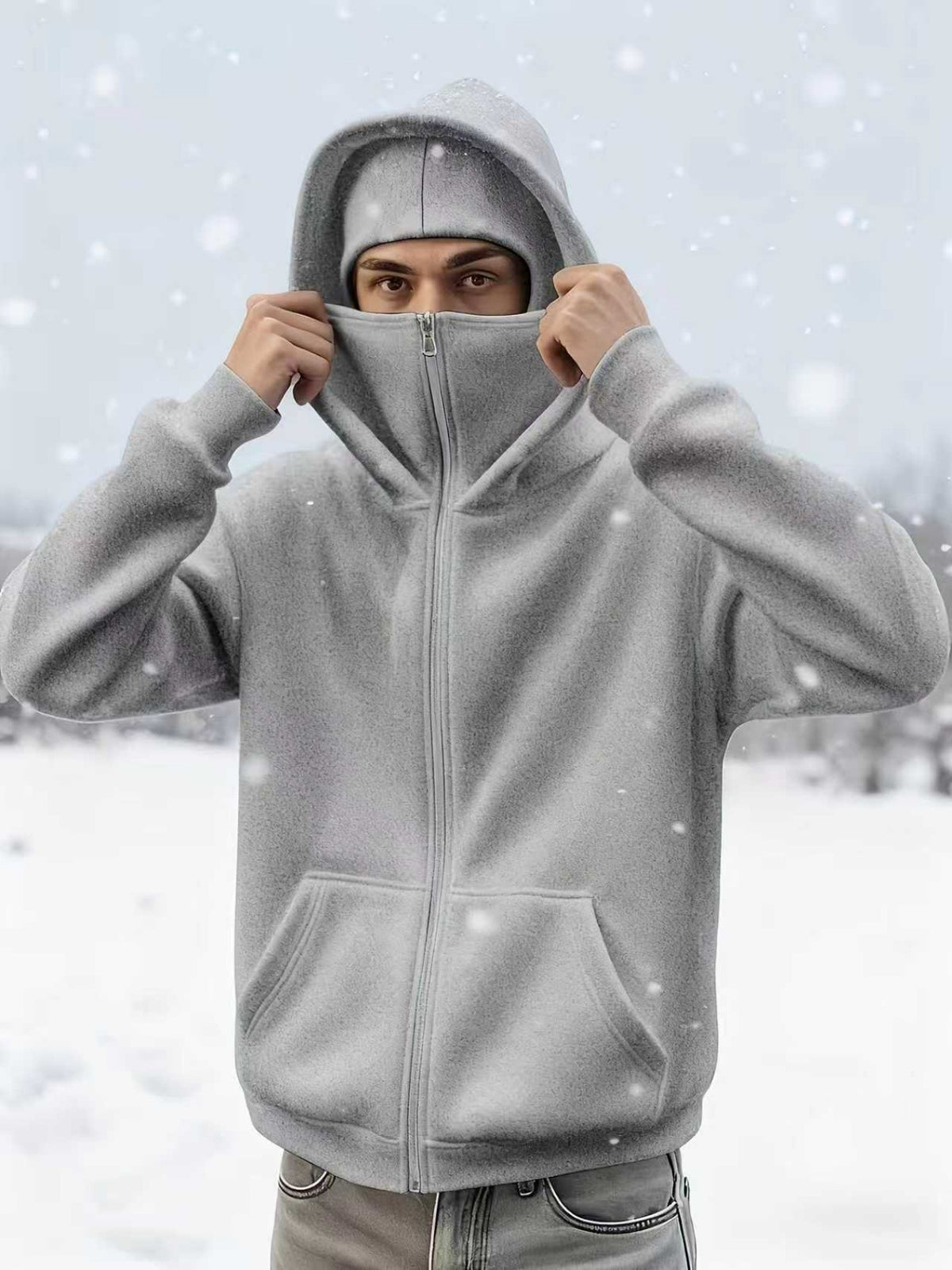 Men’s Full-Face Zip-Up Hoodie