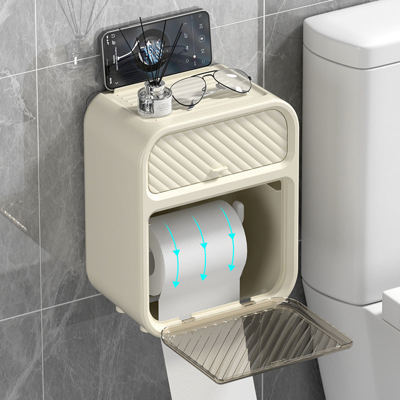 Wall-Mounted Tissue & Storage Organizer