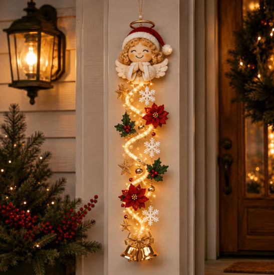 Lighted Christmas Door Hanging Decor